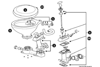 Kit cerniere asse WC legno 