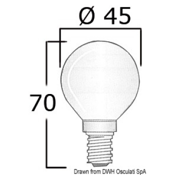 Lampadina 12 V 40 W E14 