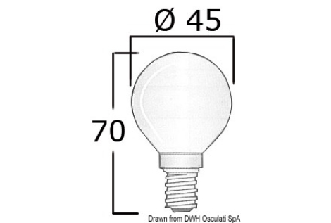 Lampadina 12 V 40 W E14 