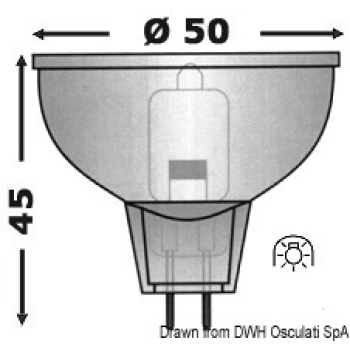 Lampadina alogena MR 16 12 V 