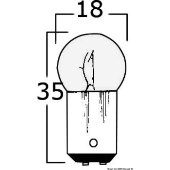 Lampadina bipolare 12 V 10 W 