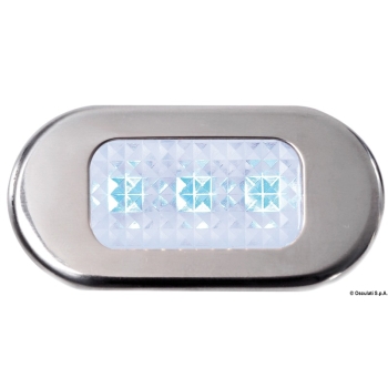 Luce cortesia inox 3 LED blu 