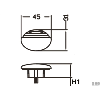 Luce cortesia led 12v eliptic blue< 