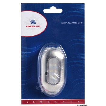 Luce di cortesia ovale 6 LED blu 