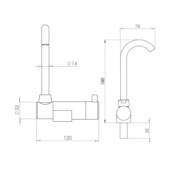 Miscelatore Abbattibile Low