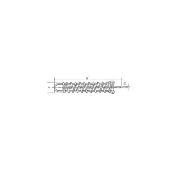 Molla ormeggio inox mm.9x450