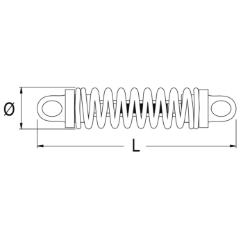 Molla ormeggio silenziata 70 x 310 mm 