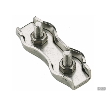 Morsetto piatto doppio d5mm inox< 