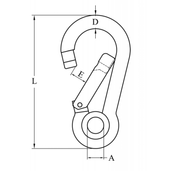 Moschet. inox c/occhio Ø mm.11x120