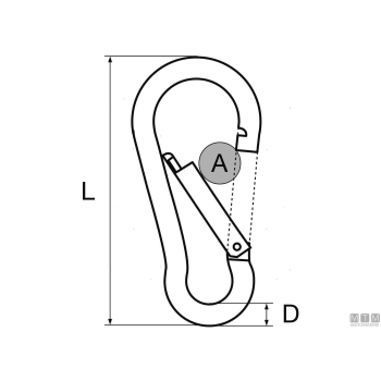 Moschettone card d10mm inox<