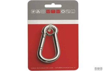 Moschettone eye card d5mm inox<