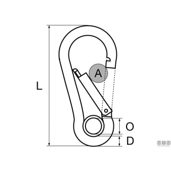 Moschettone eye d12mm inox<