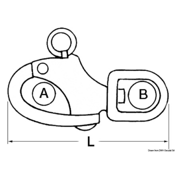 Moschettone inox spinnaker 70 mm 