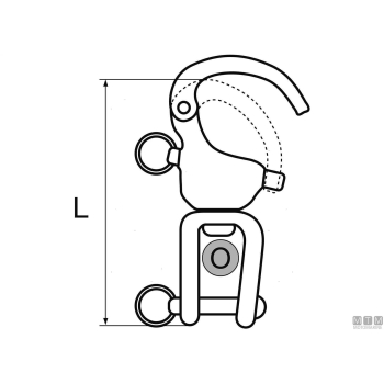 Moschettone spi grillo c l74mm inox<