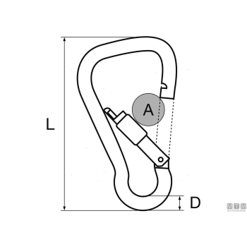 Moschettone w-lock d11mm inox<