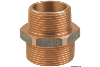 Niples doppio ridotto in bronzo M-M 1"1/2 x 1"1/4 