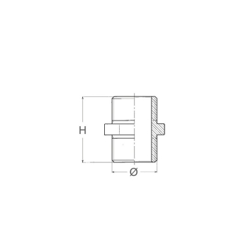 Nipless doppio in bronzo da  3/8