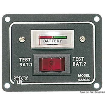 Pannellino tester digitale per 2 batterie IP56 