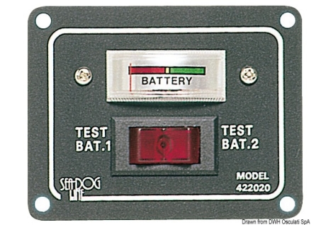 Pannellino tester digitale per 2 batterie IP56 