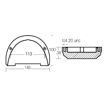 Placca sx in alluminio