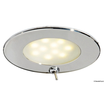 Plafoniera Adria LED inox con interruttore 