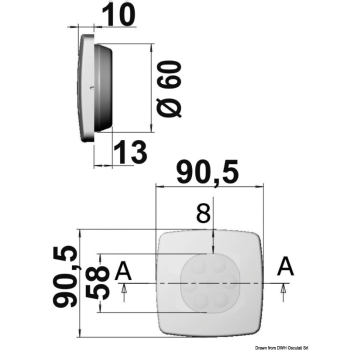 Plafoniera quadrata LED 