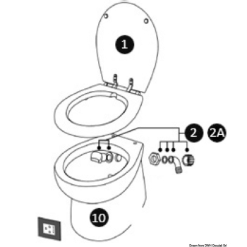 Pompa completa WC Luxury 12V 