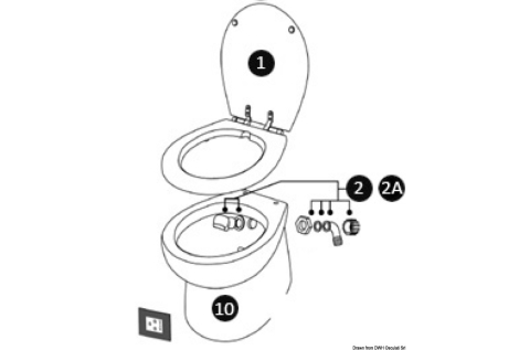 Pompa completa WC Luxury 12V 