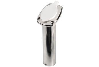 Portacanne inox 60° tappo bianco 