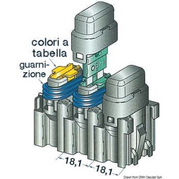 Portafusibili con coperchio 30 A 