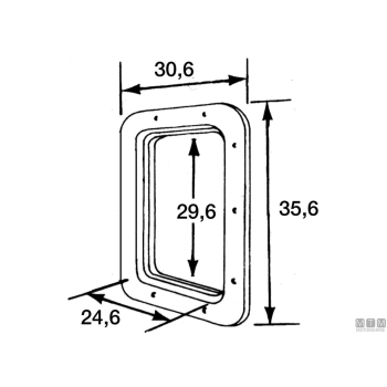 Portello paratia abs 380x380mm 