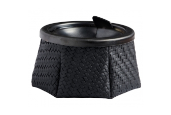 Posacenere windproof rattan nero