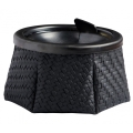 Posacenere windproof rattan nero