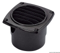 Presa d'aria ABS con collare 90° mm 92 x 92 nera 