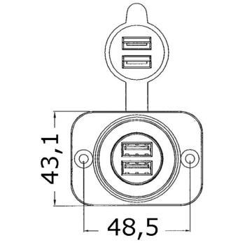 Presa incasso doppia USB 