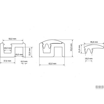 Profilo parabordo qbe 65 nero 12m 