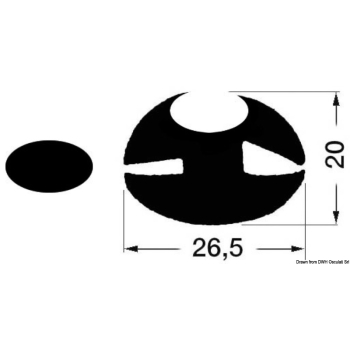 Profilo per finestrini 26 x 20 mm 