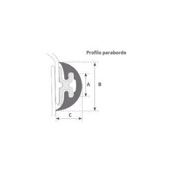 Profilo radial mm. 30 grigio mt.16