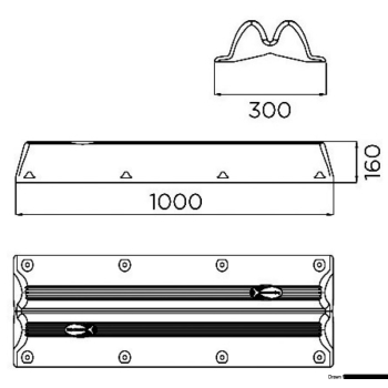 Protezione per pontile 1000 mm blu 