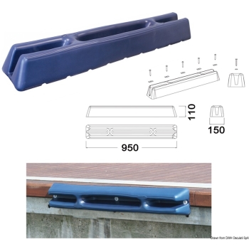 Protezione per pontile 640 + 220 mm blu 