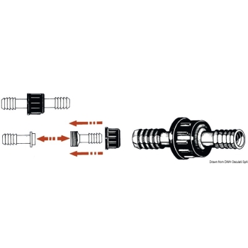 Raccordi diritto nylon mm 18 