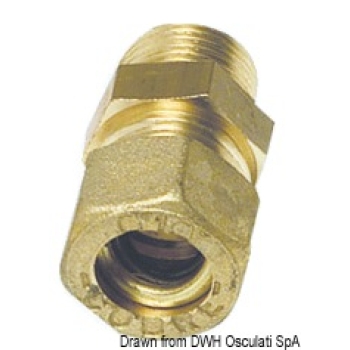 Raccordo dritto maschio 12 mm x 3/8" 