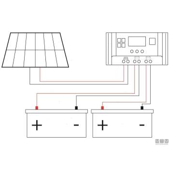 Regolatore di carica 12/24v 10a 2bat< 
