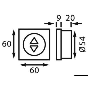 Reostato 12/24 V per LED 24 W cromato 