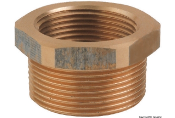 Riduzione in bronzo M-F da 1"1/4 x 1"  