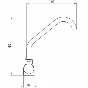 Rubinetto acqua fredda canna alta