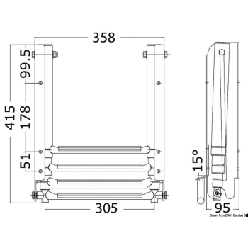 Scaletta sotto plancetta 4 gradini XL 