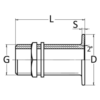 Scarico a mare filo ottone cromato 1/2" 