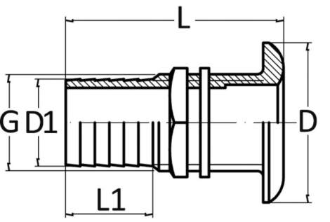 Scarico a mare ot. 2"1/2x70 