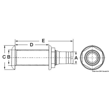 Scarico nylon 1" 1/2 mm 38 